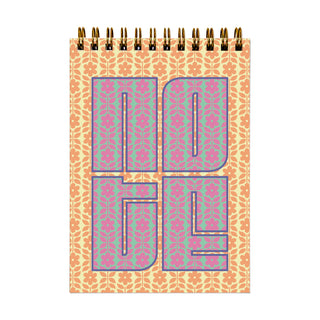 Front cover of Note Floral Stripe A6 Notebook in Summer from Jungle Red Studio