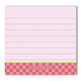 Notas adhesivas forradas de tablero de ajedrez retro