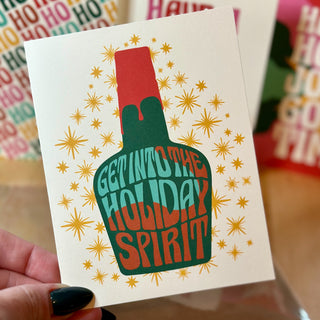 Get Into the Holiday Spirit A2 Greeting Card | Jungle Red Studio