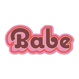 Babe Vinyl Die Cut Sticker, Red