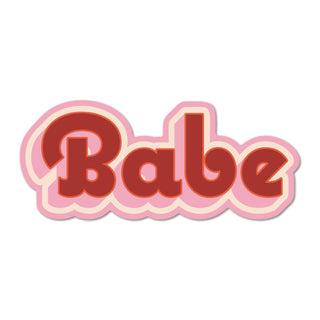 Babe Vinyl Die Cut Sticker, Pink