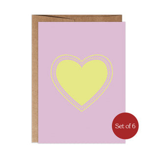 Dotted Heart Blank A1 Cards Boxed Set