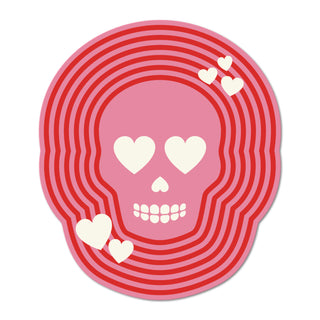 Heart-eyed Skull Vinyl Die Cut Sticker
