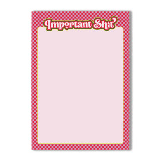 Important Shit Blank Notepad A5
