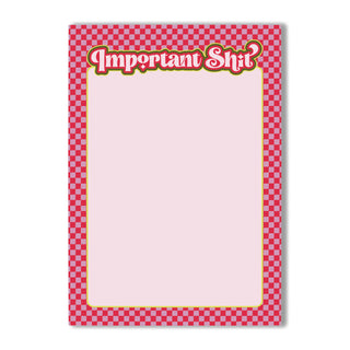 Important Shit Blank Notepad A6