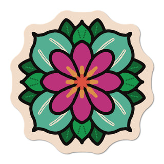 Purple Jungle Flower Vinyl Die Cut Sticker