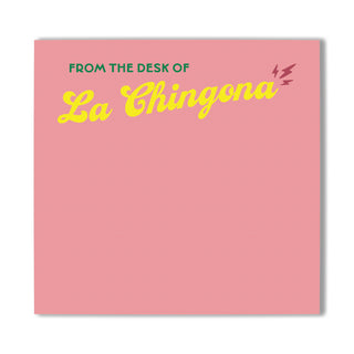 From the Desk of La Chingona Sticky Notes in Coral