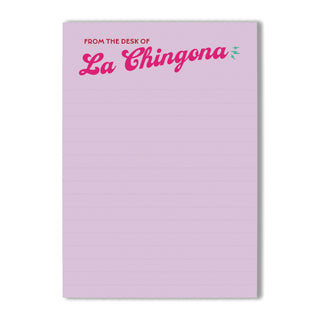 From the Desk of La Chingona Notepad A6 in Purple