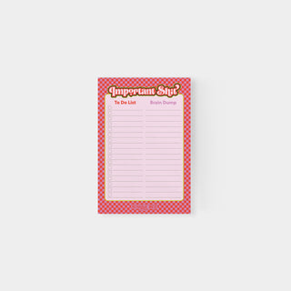 Important Shit Planner Notepads - 4.25 x 6.25