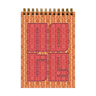 Front cover of Note Floral Stripe A6 Notebook in Autumn from Jungle Red Studio
