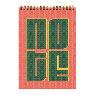 Front cover of Note Floral Stripe A5 Notebook in Spring from Jungle Red Studio