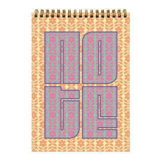 Front cover of Note Floral Stripe A5 Notebook in Summer from Jungle Red Studio