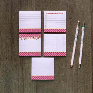 Retro Checkerboard Dotted Sticky Notes